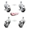 Service Caster 3.5 Inch Thermoplastic Rubber Swivel 12mm Threaded Stem Caster Brake, 2PK SCC-TS20S3514-TPRB-M1215-2-TLB-2 - alternate 2